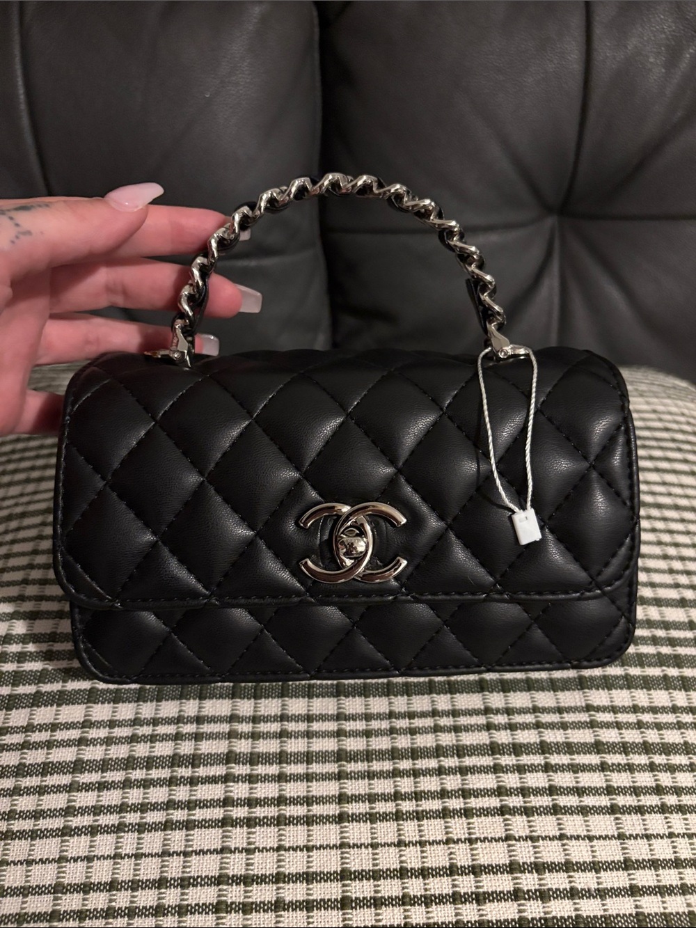 💎 Chanel Quilted Mini CC Dual Handle Flap Bag 💎